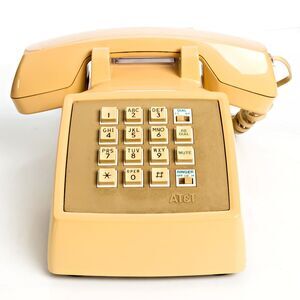 Vintage AT&T 100 Push Button Desk Telephone Beige Model CS2500DMGF Tested Works